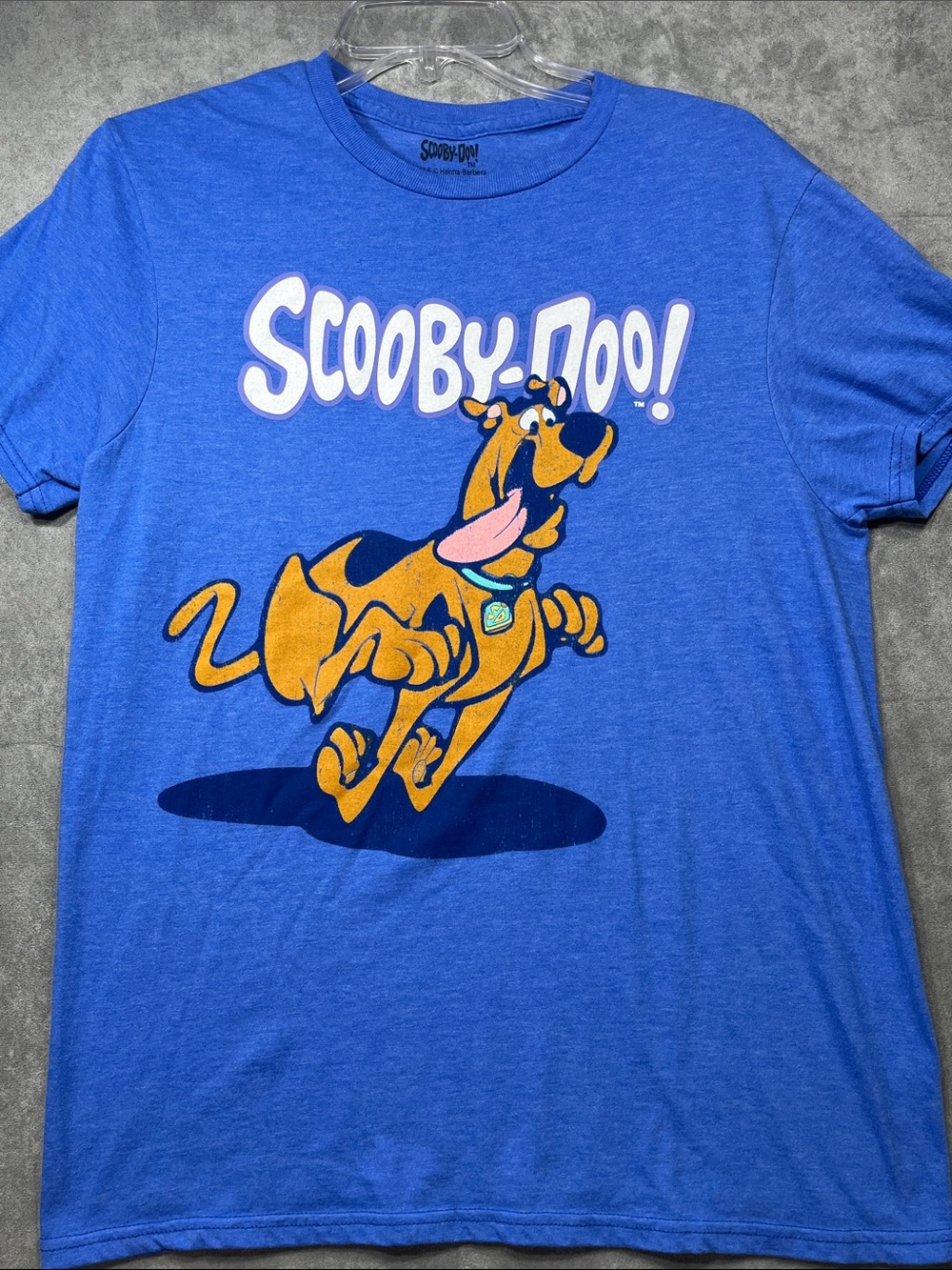 2011 Scooby-Doo Hanna-Barbera Running Graphic T-Shirt Blue Medium